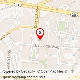 Sandellas Flatbread Cafe on Dulany Street, Alexandria Virginia - location map