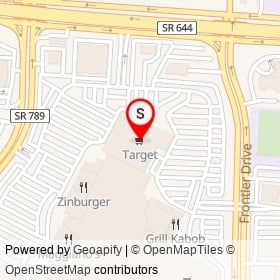 Target on Frontier Drive, Springfield Virginia - location map