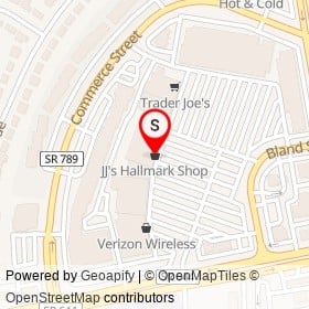 JJ's Hallmark Shop on Commerce Street, Springfield Virginia - location map