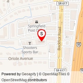 Dera Resturant on Spring Garden Drive, Springfield Virginia - location map