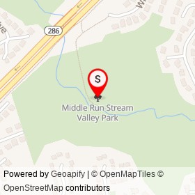 Middle Run Stream Valley Park on , Burke Virginia - location map
