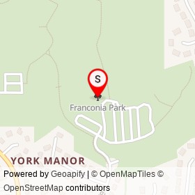 Franconia Park on , Springfield Virginia - location map