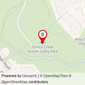 Pohick Creek Stream Valley Park on , West Springfield Virginia - location map
