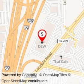 DSW on Loisdale Road, Springfield Virginia - location map