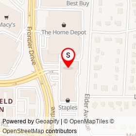 Modell's Sporting Goods on Frontier Drive, Springfield Virginia - location map