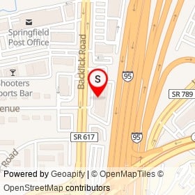 Delia's Pizzeria and Grille of Springfield on Backlick Road, Springfield Virginia - location map