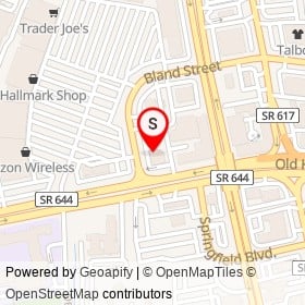 Noodles & Company on Old Keene Mill Road, Springfield Virginia - location map