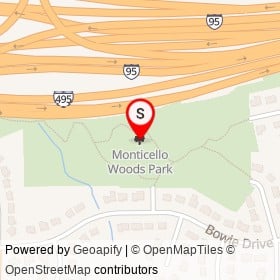 Monticello Woods Park on , Springfield Virginia - location map
